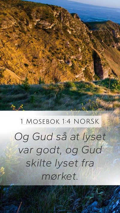 1 Mosebok 1:4 NORSK Bible Verse Image