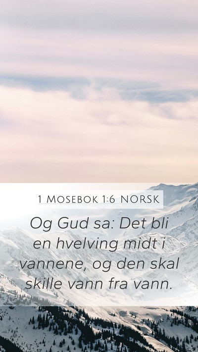 1 Mosebok 1:6 NORSK Bible Verse Image
