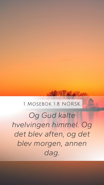 1 Mosebok 1:8 NORSK Bible Verse Image