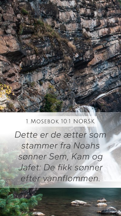 1 Mosebok 10:1 NORSK Bible Verse Image