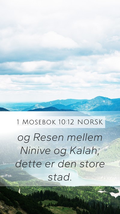 1 Mosebok 10:12 NORSK Mobile Phone Wallpaper - og Resen mellem Ninive og Kalah; dette er den - Mobile Bible Verse Wallpaper