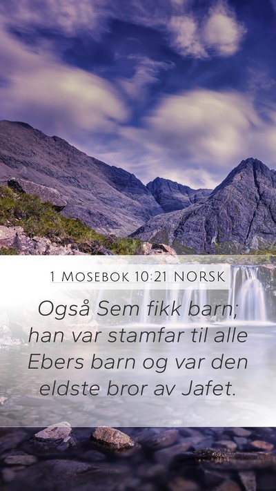 1 Mosebok 10:21 NORSK Bible Verse Image