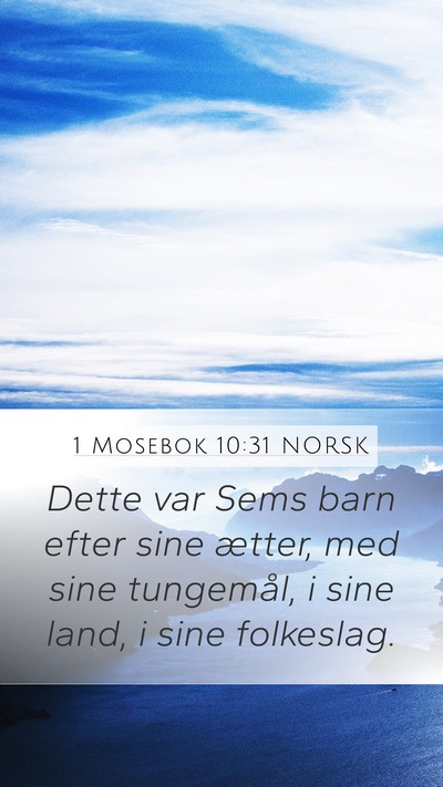 1 Mosebok 10:31 NORSK Bible Verse Image