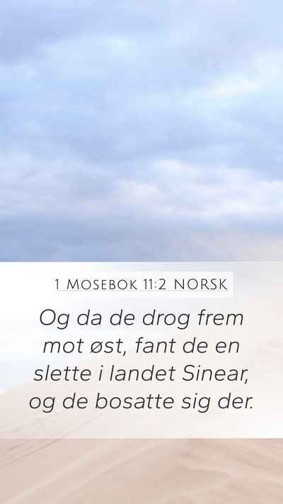 1 Mosebok 11:2 NORSK Bible Verse Image