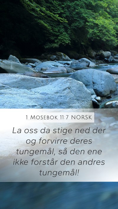 1 Mosebok 11:7 NORSK Bible Verse Image