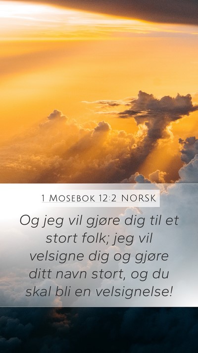 1 Mosebok 12:2 NORSK Bible Verse Image