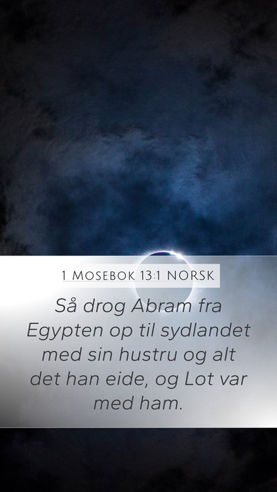 1 Mosebok 13:1 NORSK Bible Verse Image