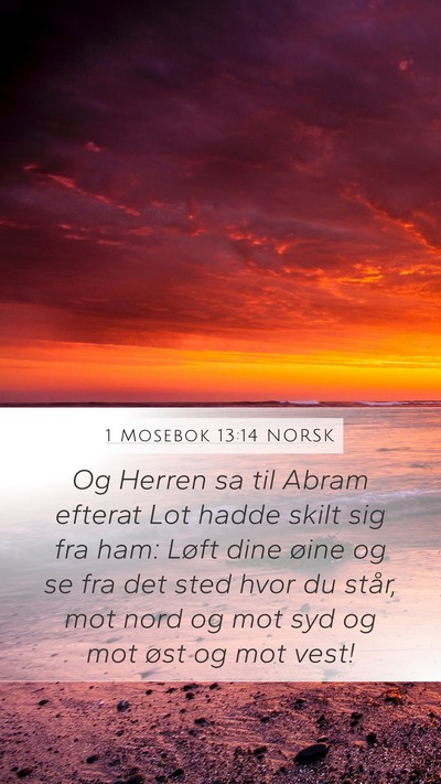 1 Mosebok 13:14 NORSK Bible Verse Image