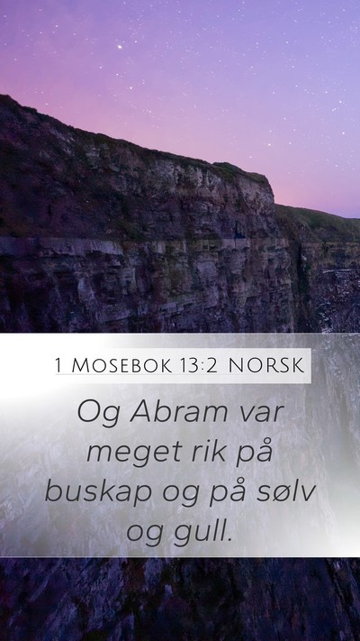 1 Mosebok 13:2 NORSK Bible Verse Image
