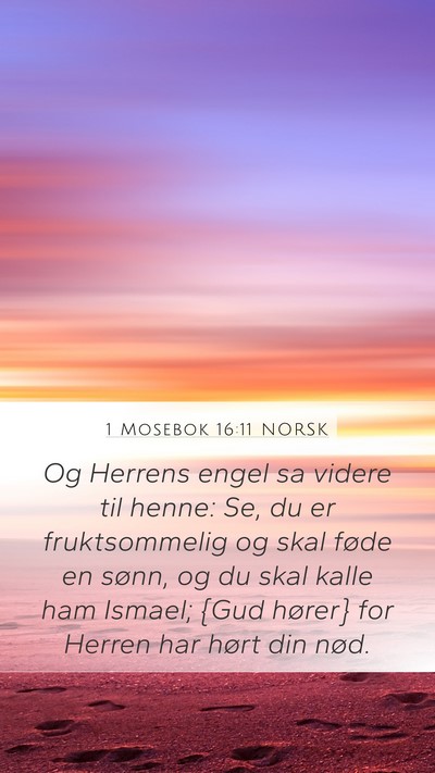 1 Mosebok 16:11 NORSK Bible Verse Image