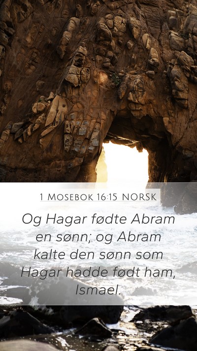 1 Mosebok 16:15 NORSK Bible Verse Image