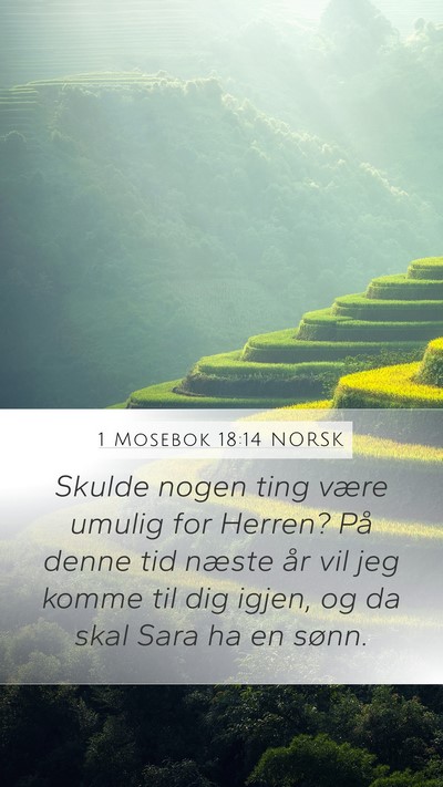 1 Mosebok 18:14 NORSK Bible Verse Image