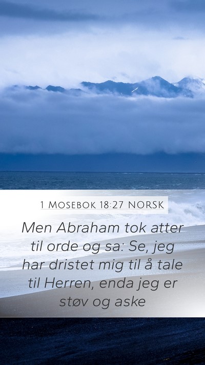 1 Mosebok 18:27 NORSK Bible Verse Image