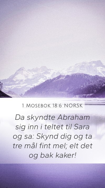 1 Mosebok 18:6 NORSK Bible Verse Image