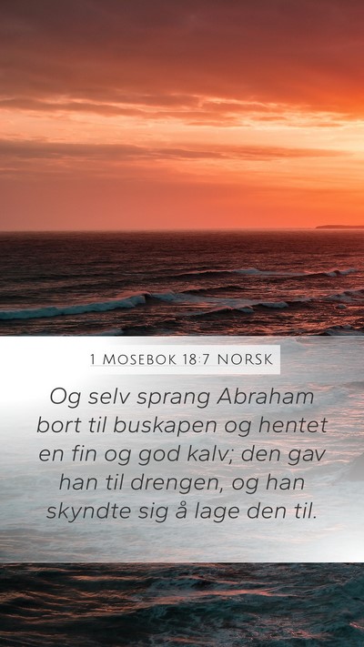 1 Mosebok 18:7 NORSK Bible Verse Image