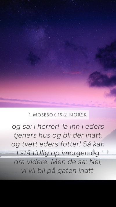 1 Mosebok 19:2 NORSK Bible Verse Image