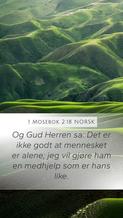 1 Mosebok 2:18 NORSK Bible Verse Image