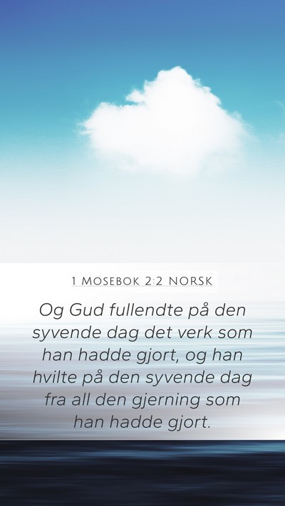 1 Mosebok 2:2 NORSK Bible Verse Image