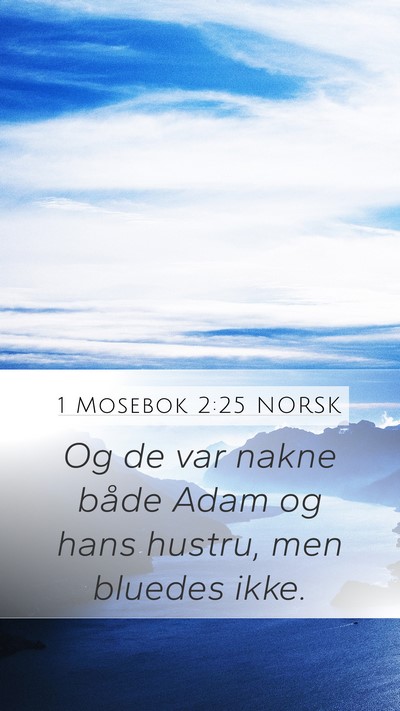 1 Mosebok 2:25 NORSK Bible Verse Image