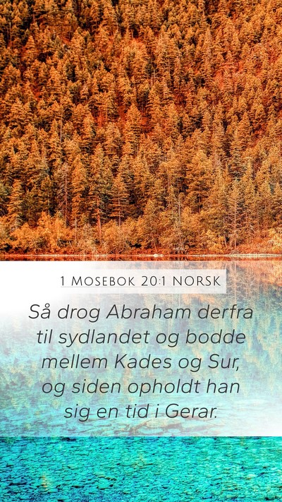 1 Mosebok 20:1 NORSK Bible Verse Image