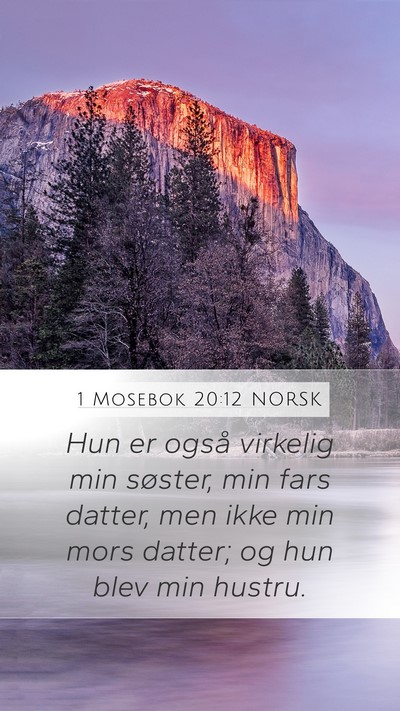 1 Mosebok 20:12 NORSK Bible Verse Image