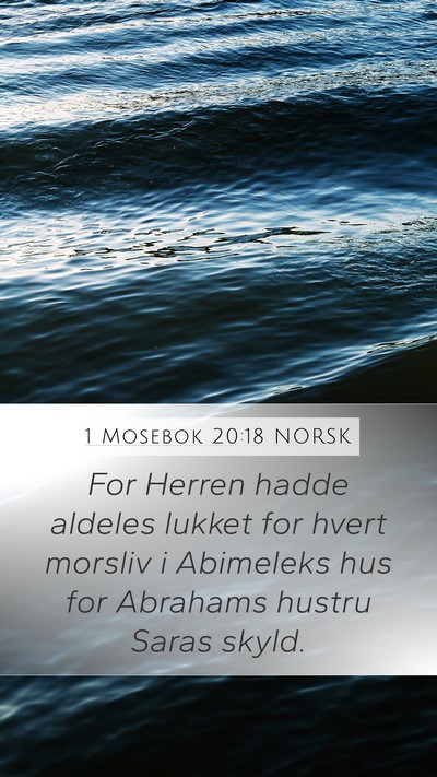 1 Mosebok 20:18 NORSK Bible Verse Image