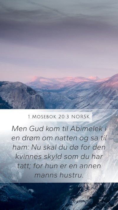 1 Mosebok 20:3 NORSK Bible Verse Image