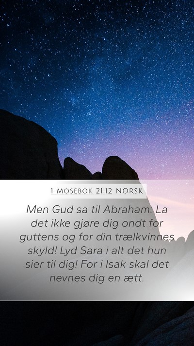 1 Mosebok 21:12 NORSK Bible Verse Image