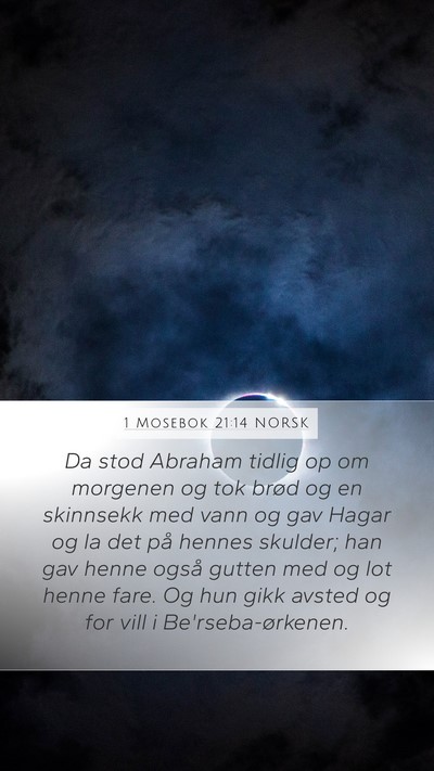 1 Mosebok 21:14 NORSK Bible Verse Image