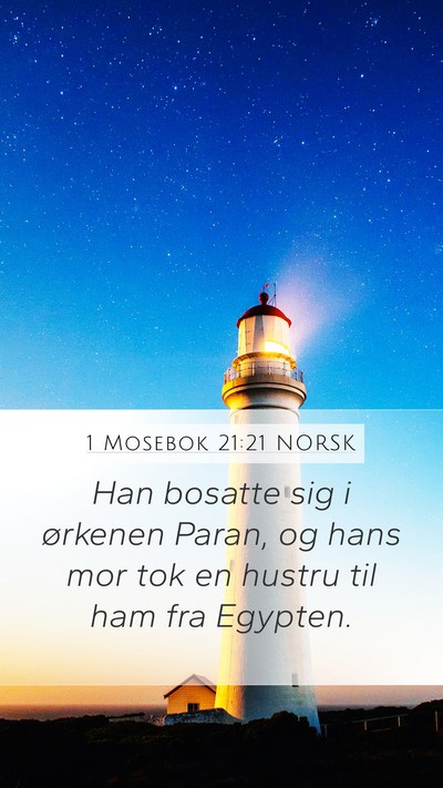 1 Mosebok 21:21 NORSK Bible Verse Image