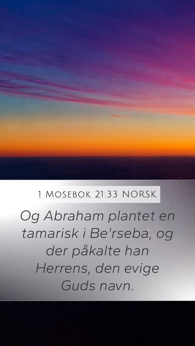 1 Mosebok 21:33 NORSK Bible Verse Image