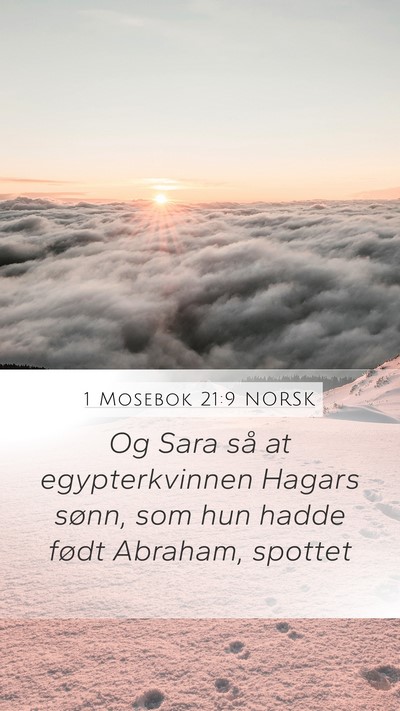 1 Mosebok 21:9 NORSK Bible Verse Image
