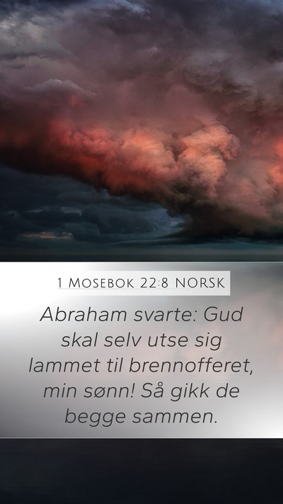 1 Mosebok 22:8 NORSK Bible Verse Image
