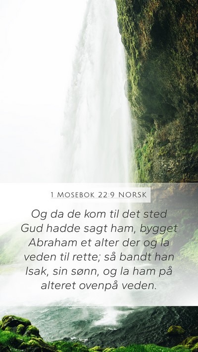 1 Mosebok 22:9 NORSK Bible Verse Image