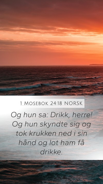 1 Mosebok 24:18 NORSK Bible Verse Image