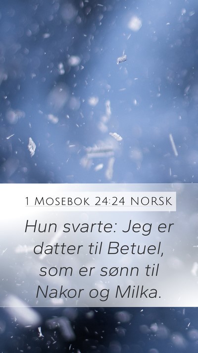 1 Mosebok 24:24 NORSK Bible Verse Image
