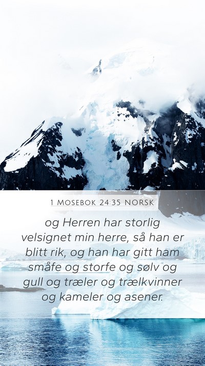 1 Mosebok 24:35 NORSK Bible Verse Image