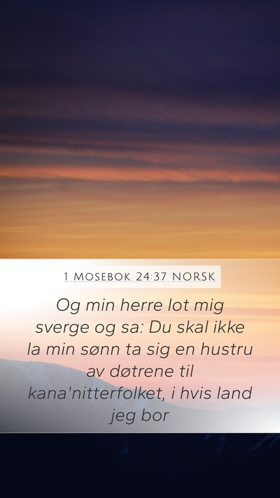 1 Mosebok 24:37 NORSK Bible Verse Image