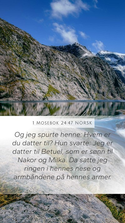 1 Mosebok 24:47 NORSK Bible Verse Image