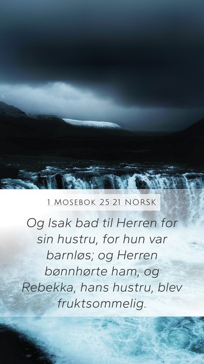 1 Mosebok 25:21 NORSK Bible Verse Image