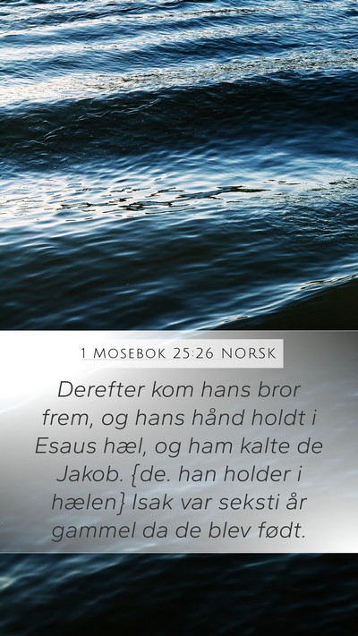 1 Mosebok 25:26 NORSK Bible Verse Image
