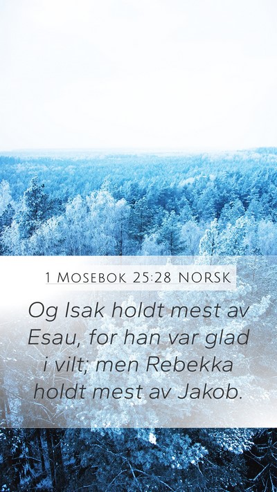 1 Mosebok 25:28 NORSK Bible Verse Image