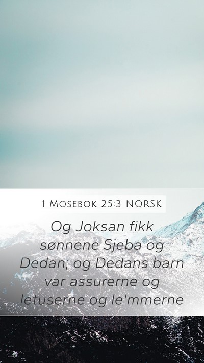 1 Mosebok 25:3 NORSK Bible Verse Image