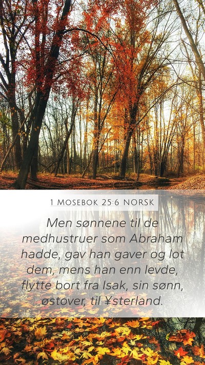1 Mosebok 25:6 NORSK Bible Verse Image