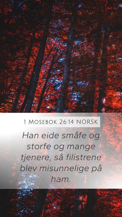 1 Mosebok 26:14 NORSK Bible Verse Image