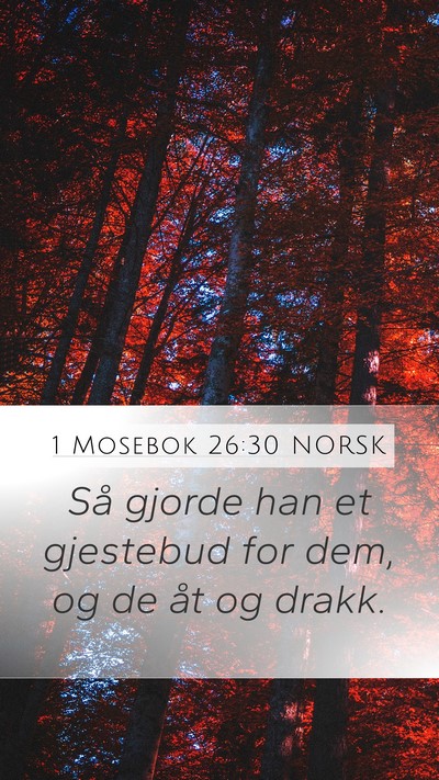 1 Mosebok 26:30 NORSK Bible Verse Image
