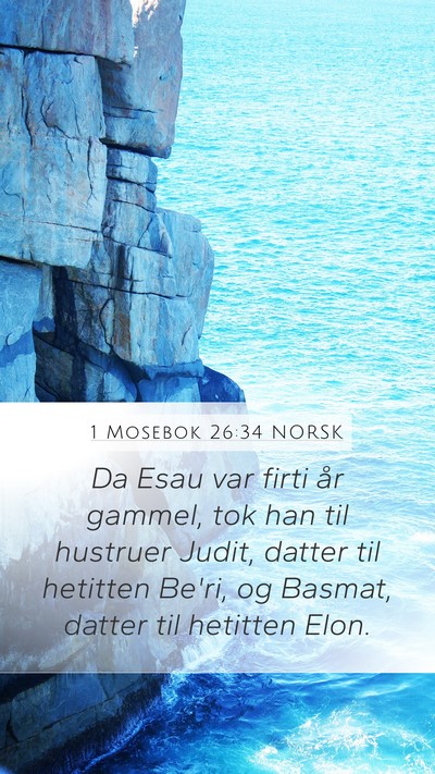 1 Mosebok 26:34 NORSK Bible Verse Image