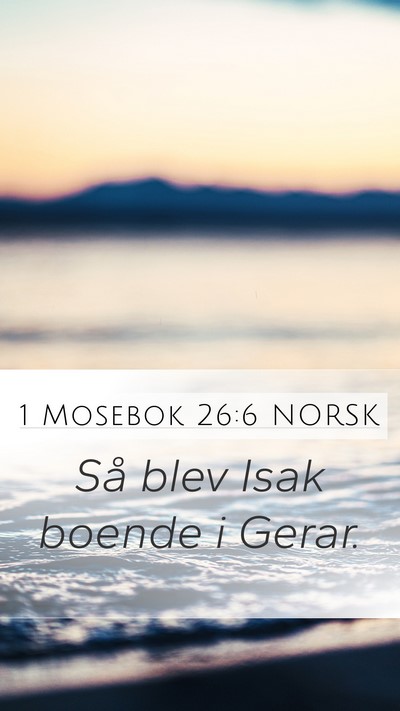 1 Mosebok 26:6 NORSK Bible Verse Image