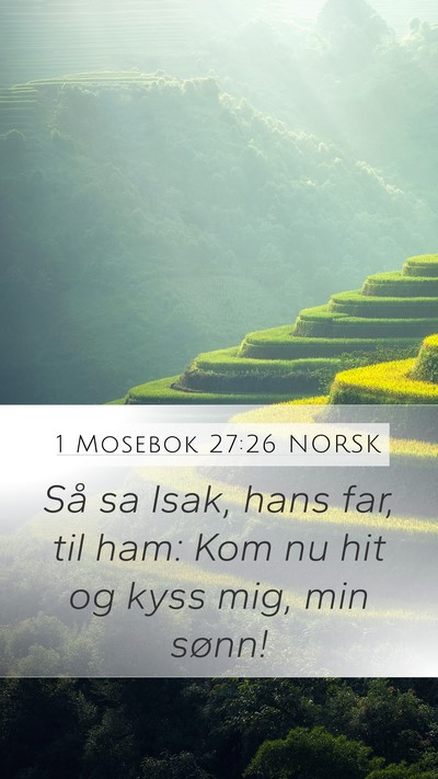 1 Mosebok 27:26 NORSK Bible Verse Image