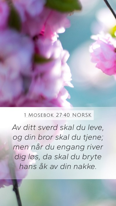 1 Mosebok 27:40 NORSK Bible Verse Image